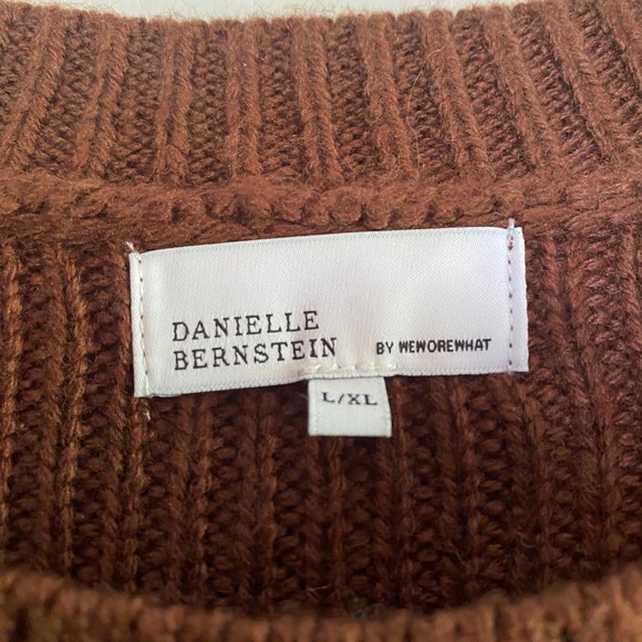 DANIELLE BERNSTEIN WEWOREWHAT Woman's size large L XL oversized shrug sweater - Picture 10 of 11